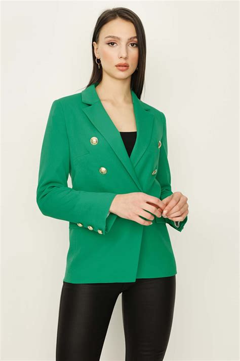 yeşil ceket kombinleri kadın
